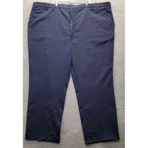 Red Kap Chino Pants Men Size 56 Blue Polyester High Rise Straight Leg Flat Front